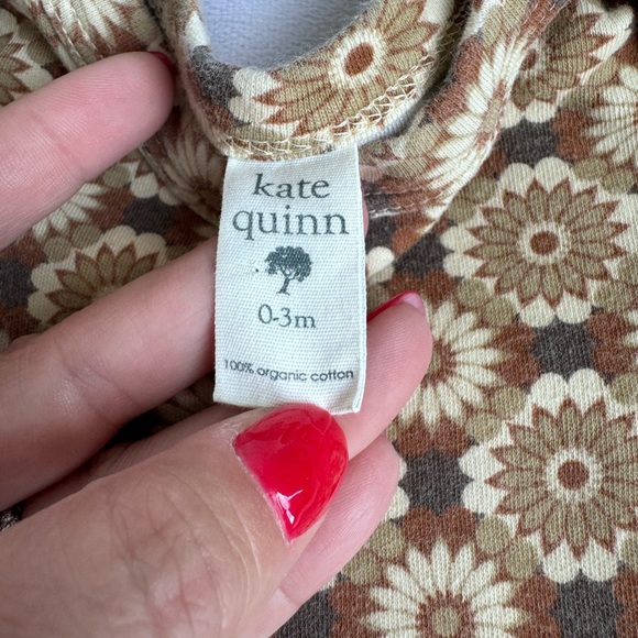 Kate Quinn Organics Set of 2‎ Newborn Bodysuits Snap Bamboo Cotton Black Floral - Picture 4 of 12